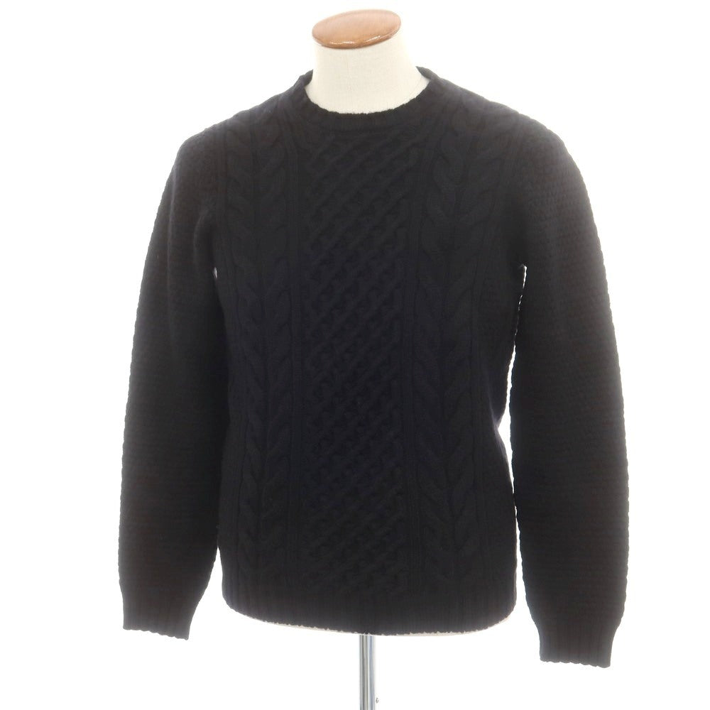 【中古】ドルモア DRUMOHR ウール クルーネック プルオーバーニット ブラック【 48 】【 状態ランクB 】【 メンズ 】