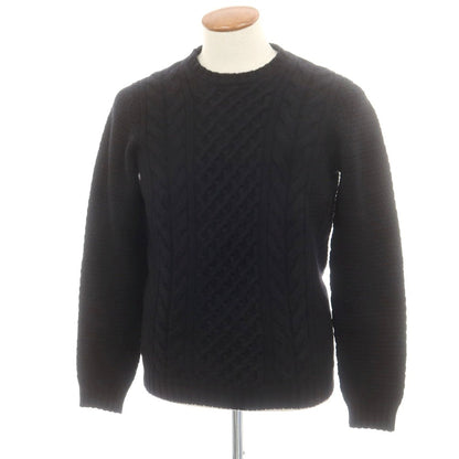 【中古】ドルモア DRUMOHR ウール クルーネック プルオーバーニット ブラック【 48 】【 状態ランクB 】【 メンズ 】