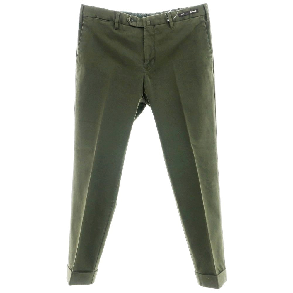 [Used] PT01 BEAMS F special order OPTICAL stretch cotton casual slacks, olive color [50] [Condition rank B] [Men&