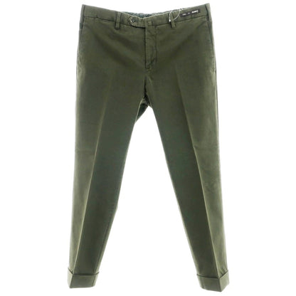 [Used] PT01 BEAMS F special order OPTICAL stretch cotton casual slacks, olive color [50] [Condition rank B] [Men&