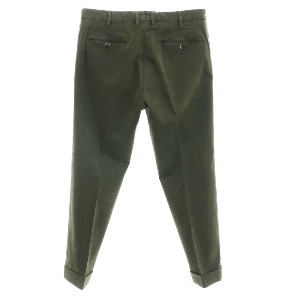 [Used] PT01 BEAMS F special order OPTICAL stretch cotton casual slacks, olive color [50] [Condition rank B] [Men&