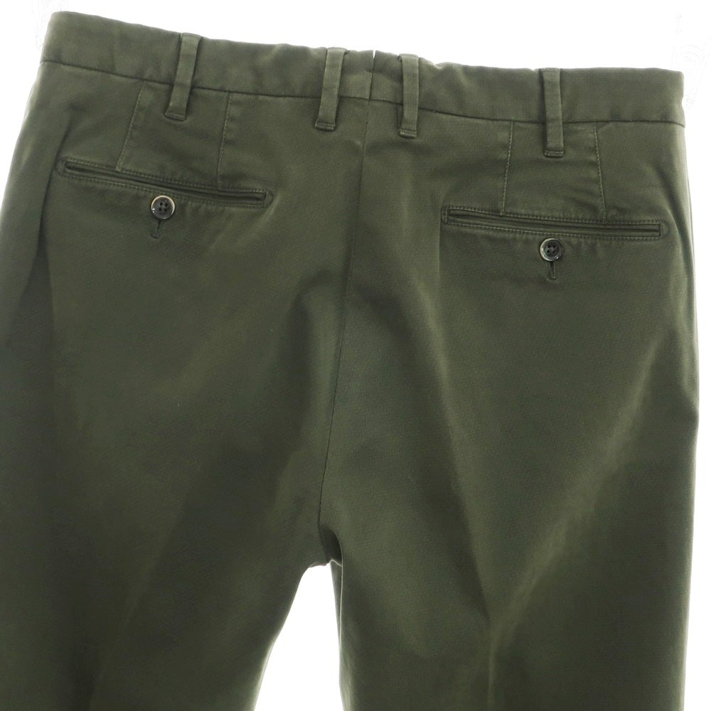 [Used] PT01 BEAMS F special order OPTICAL stretch cotton casual slacks, olive color [50] [Condition rank B] [Men&