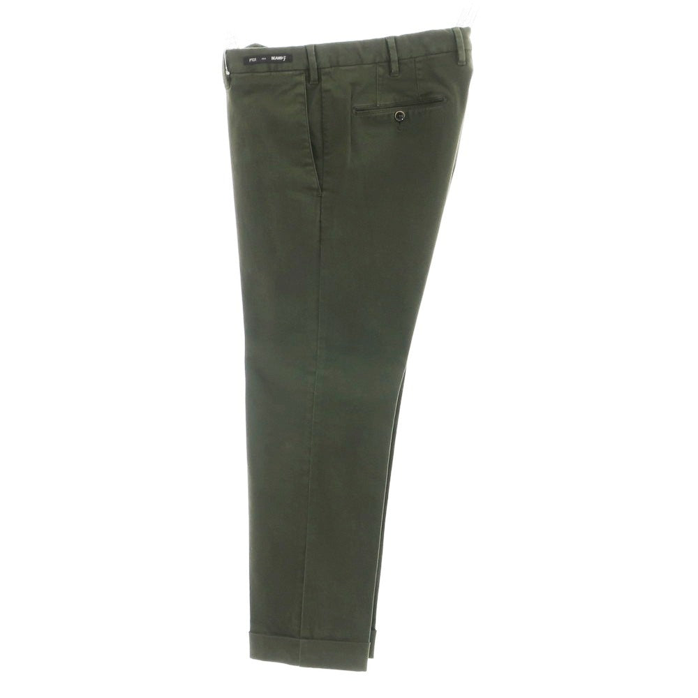 [Used] PT01 BEAMS F special order OPTICAL stretch cotton casual slacks, olive color [50] [Condition rank B] [Men&