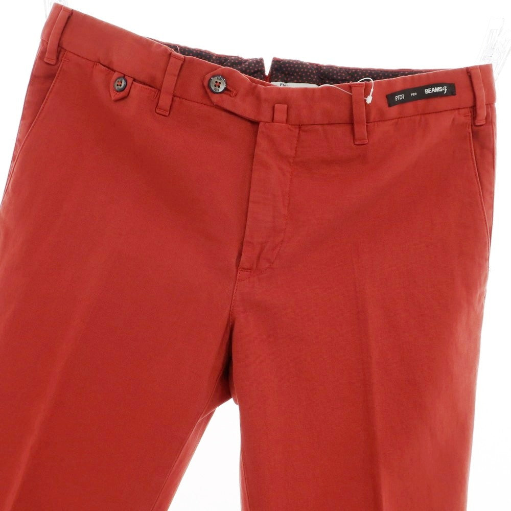 [Used] PT01 BEAMS F special order PIXEL stretch cotton casual slacks pants red [50] [Condition rank B] [Men&
