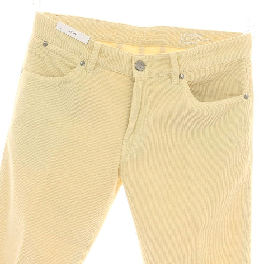 【中古】ピーティートリノ デニム PT TORINO DENIM SWING ストレッチ コットン コーデュロイパンツ ベージュ【 34 】【 状態ランクA 】【 メンズ 】
