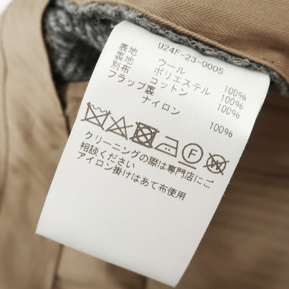 【中古】アンライクリー UNLIKELY 2024年秋冬 ウール ヘリンボーン カジュアルスラックスパンツ グレー【 L 】【 状態ランクB 】【 メンズ 】