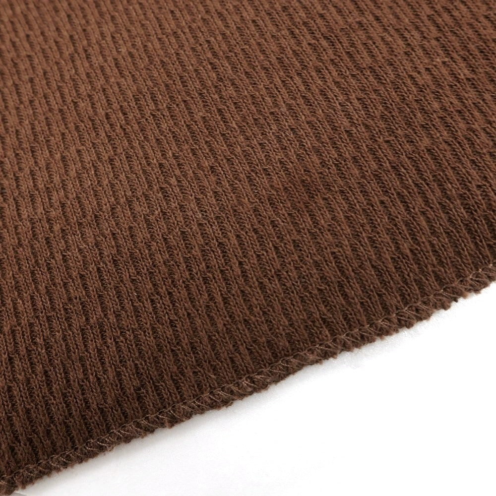 [Used] Healthknit BEAMS PLUS special order cotton henley neck long sleeve T-shirt brown [L/42] [Condition rank B] [Men&
