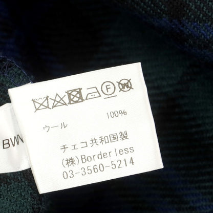 【中古】デレク ローズ Derek Rose BEAMS F別注 ウール チェック パジャマシャツ ネイビーxグリーン【 M 】【 状態ランクA 】【 メンズ 】