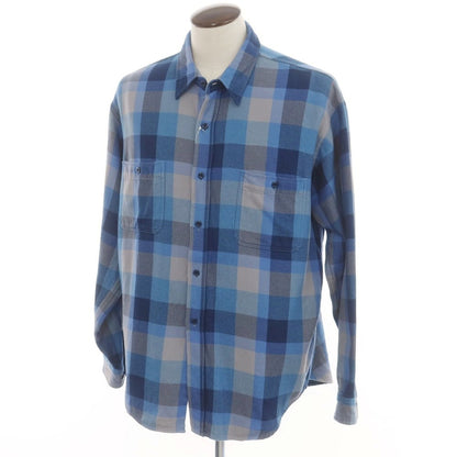 [Used] BEAMS 2025 Spring/Summer &quot;The A&quot; Cotton Check Casual Shirt Blue x Gray [L] [Condition Rank B] [Men&