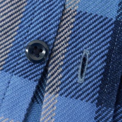 [Used] BEAMS 2025 Spring/Summer &quot;The A&quot; Cotton Check Casual Shirt Blue x Gray [L] [Condition Rank B] [Men&