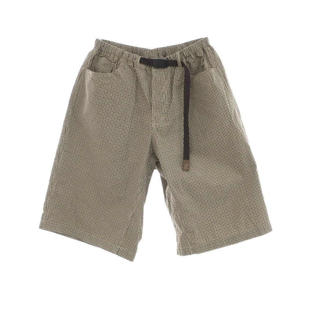 [Used] Gramicci BEAMS special order 2025 Spring/Summer cotton check shorts, beige [ASIA:L] [Condition rank B] [Men&