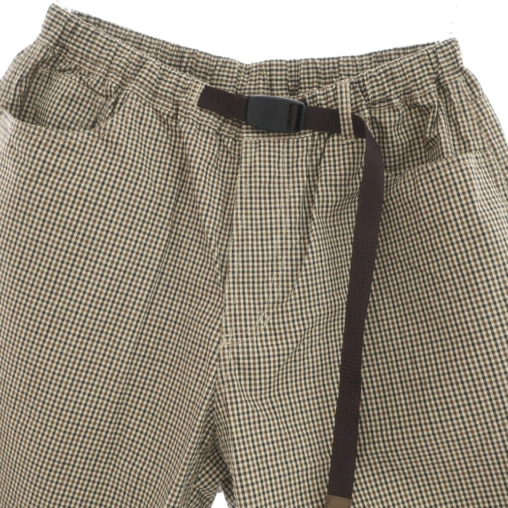 【中古】グラミチ Gramicci BEAMS別注 2025年春夏 コットン チェック ショートパンツ ベージュ【 ASIA:L 】【 状態ランクB 】【 メンズ 】