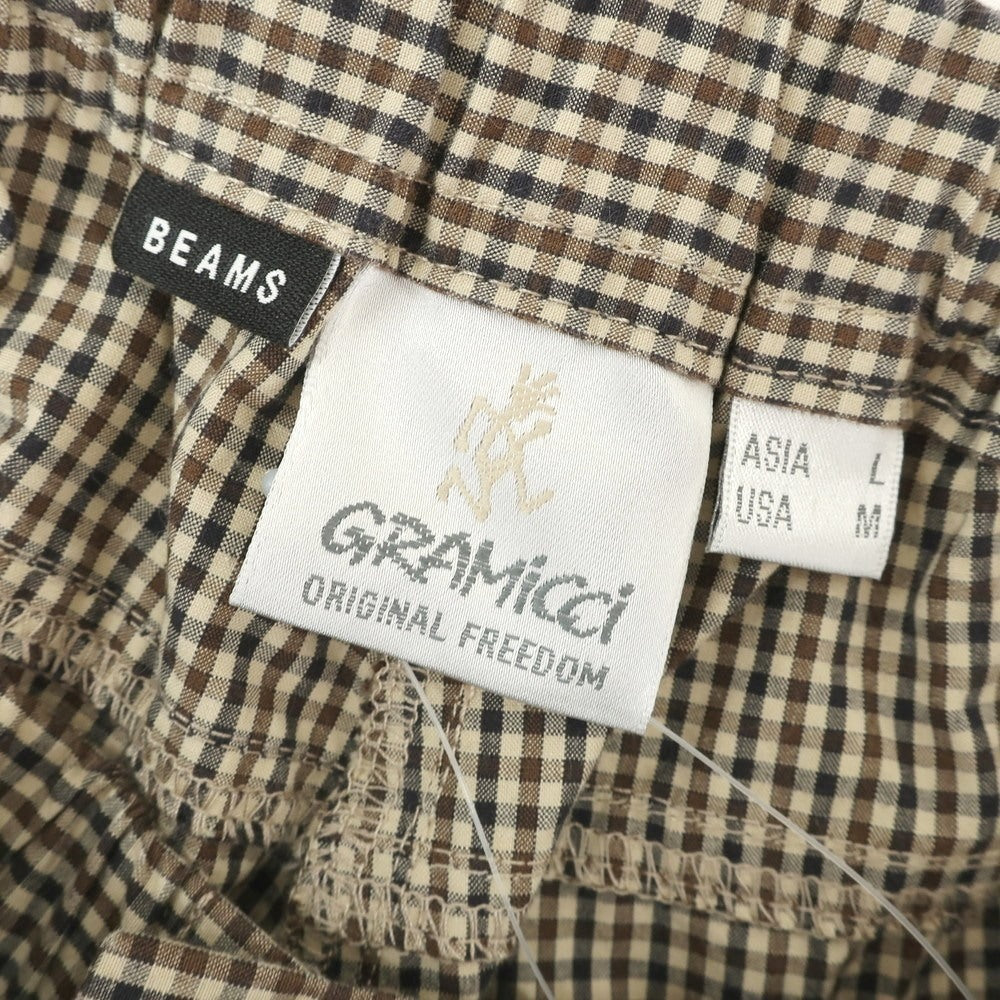 [Used] Gramicci BEAMS special order 2025 Spring/Summer cotton check shorts, beige [ASIA:L] [Condition rank B] [Men&