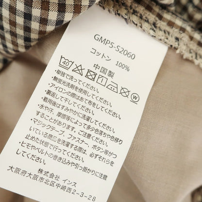 [Used] Gramicci BEAMS special order 2025 Spring/Summer cotton check shorts, beige [ASIA:L] [Condition rank B] [Men&