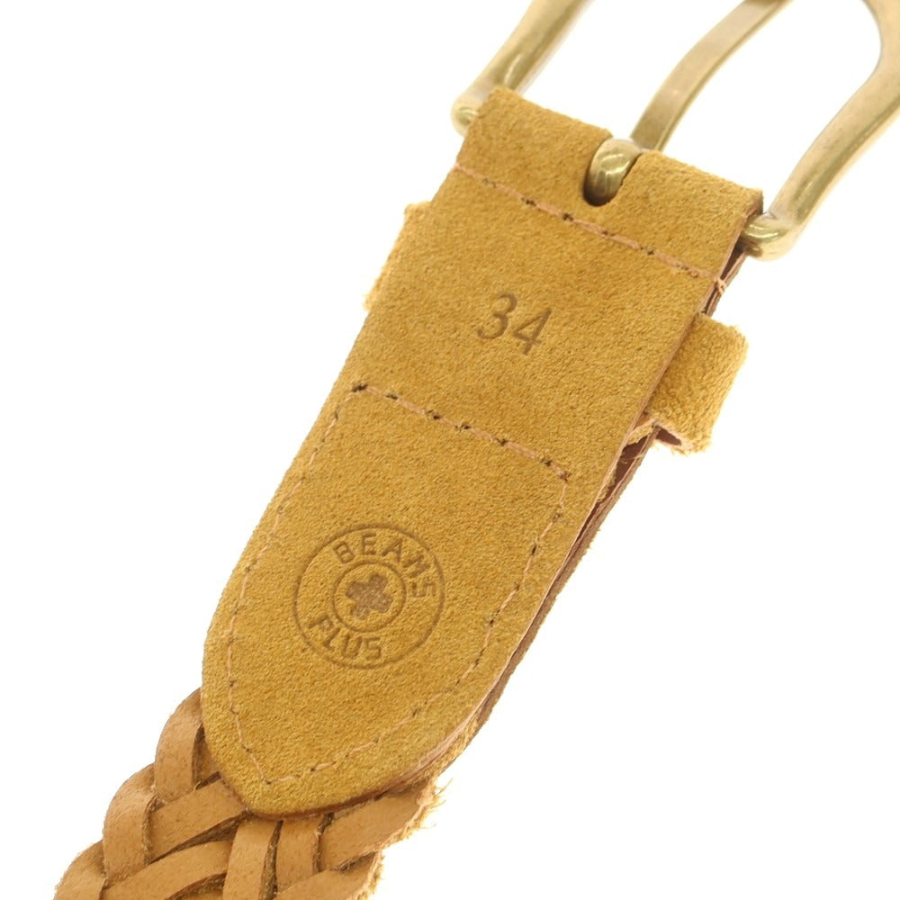 【中古】ビームスプラス BEAMS PLUS スエード メッシュベルト キャメルブラウン【 34 】【 状態ランクB 】【 メンズ 】