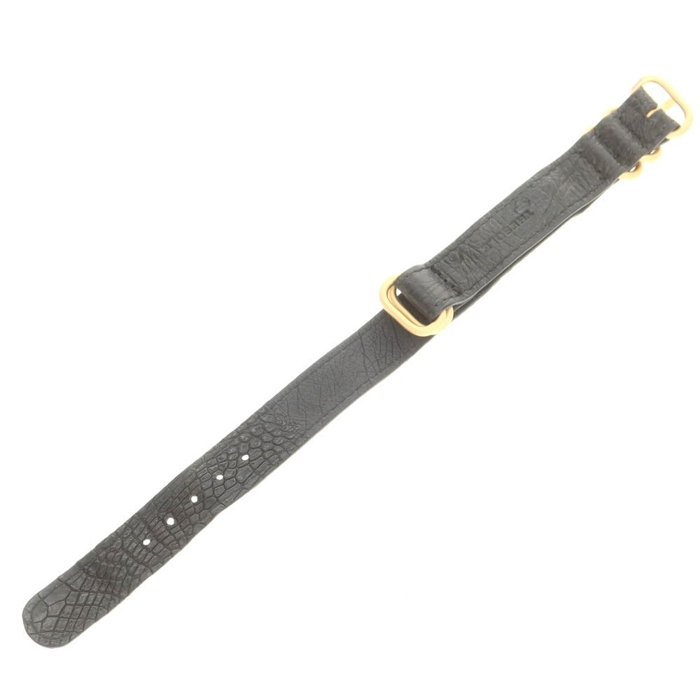 【中古】ザソール THE SOLE クロコダイルレザー ウォッチ NATOベルト ブラックxゴールド【 状態ランクB 】【 メンズ 】