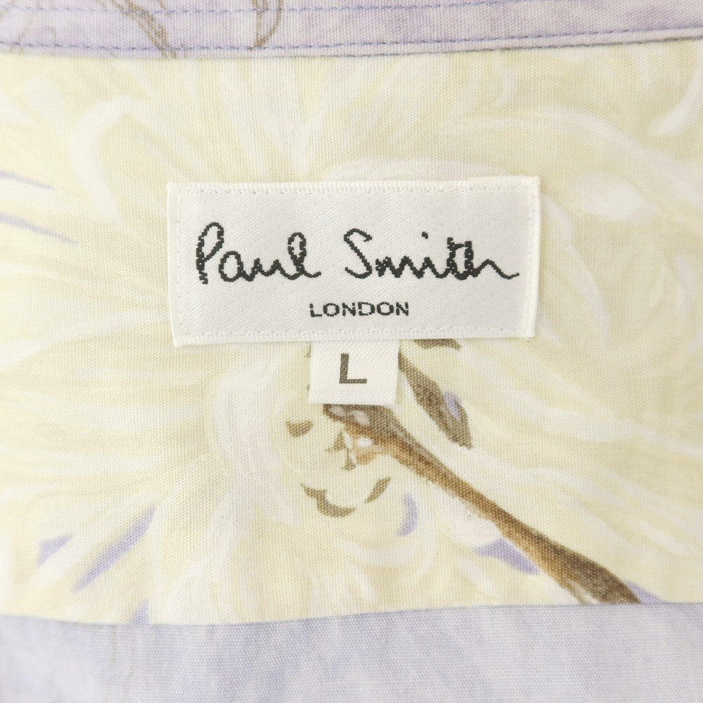 [Used] Paul Smith Cotton Flower Regular Collar Casual Shirt Lavender [L] [Condition Rank C] [Men&