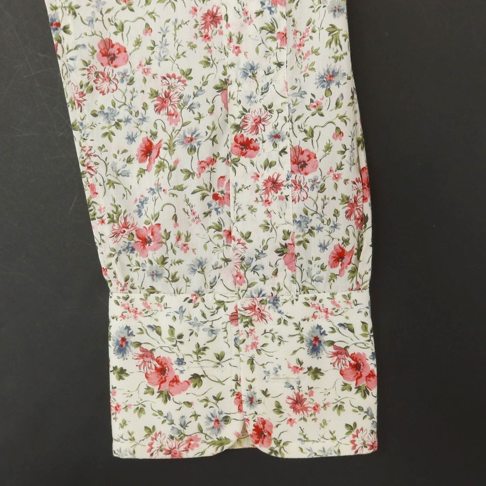 [Used] Paul Smith Cotton Botanical Pattern Regular Collar Casual Shirt White x Pink [L] [Condition Rank D] [Men&