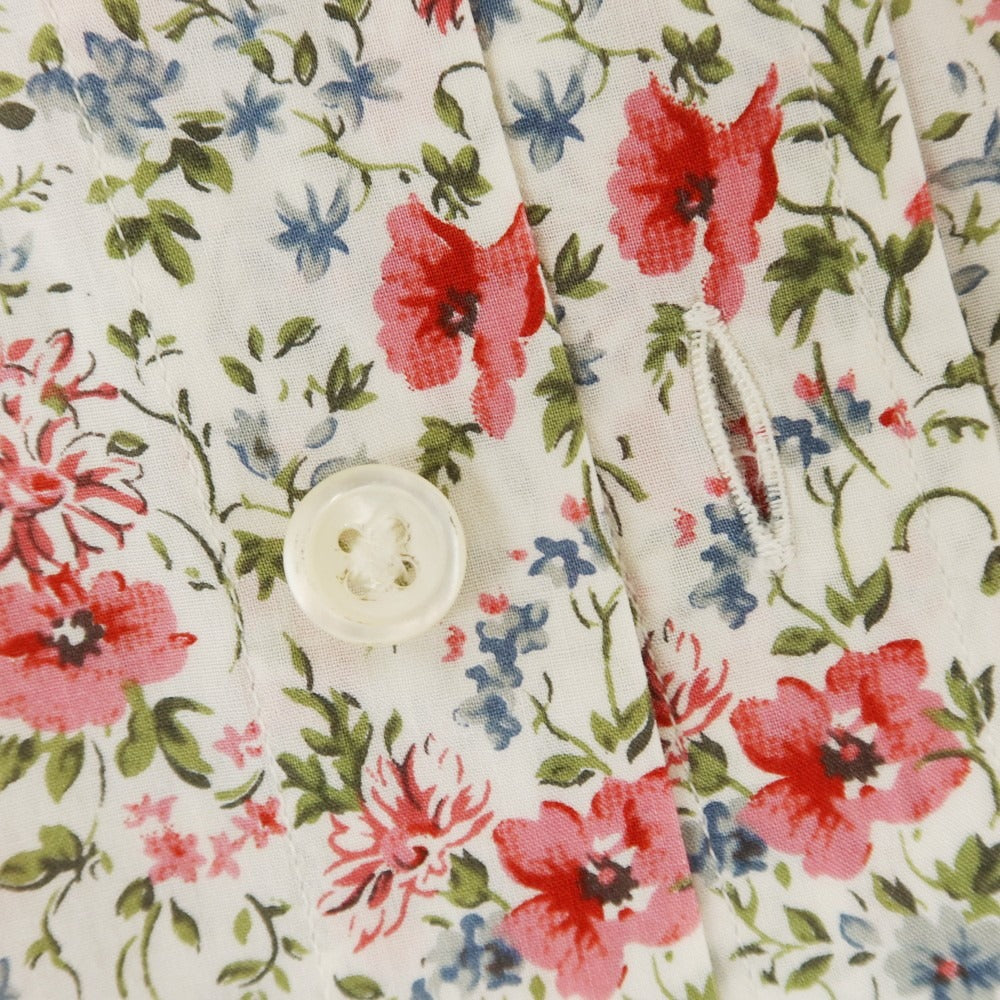 [Used] Paul Smith Cotton Botanical Pattern Regular Collar Casual Shirt White x Pink [L] [Condition Rank D] [Men&