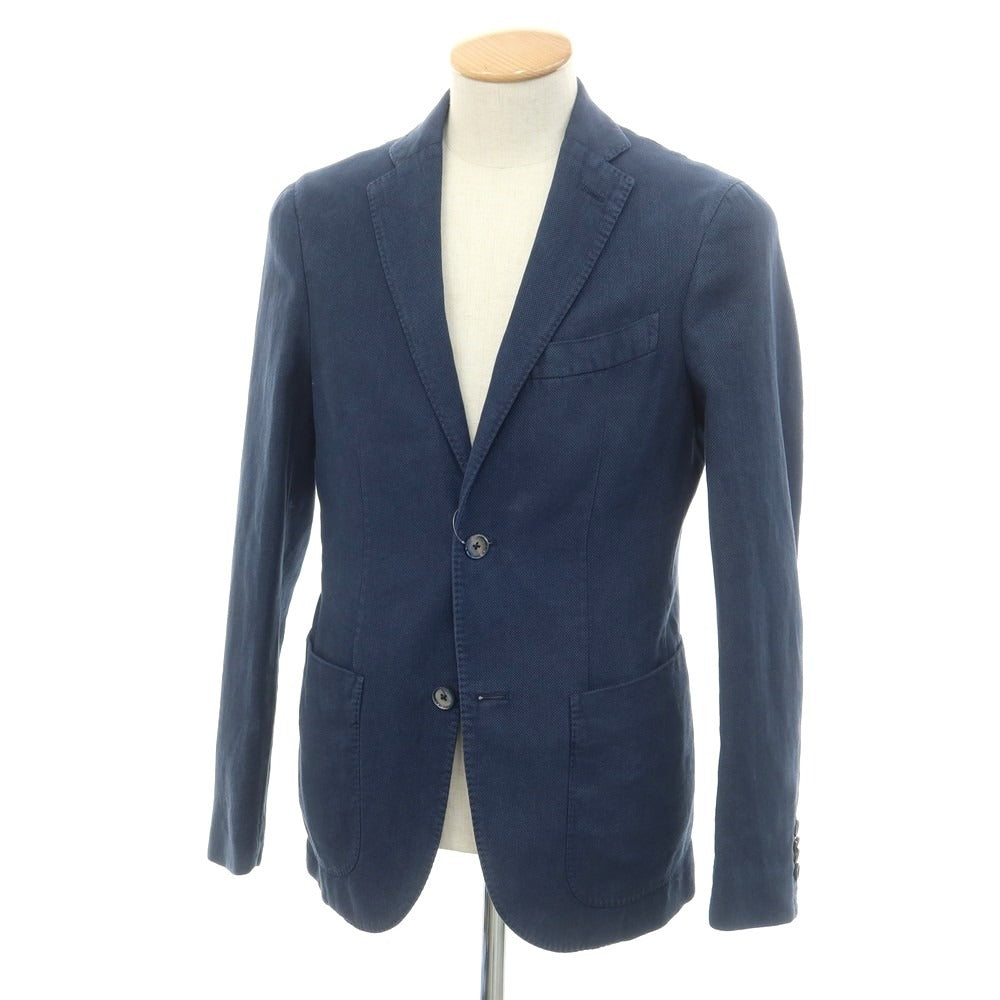 [New] Montedoro Cotton Linen Casual Jacket Washed Navy [42] [Condition Rank N] [Men&