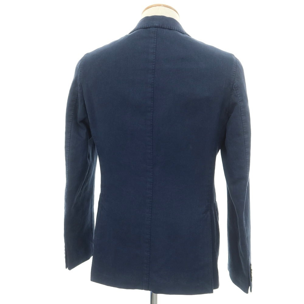 [New] Montedoro Cotton Linen Casual Jacket Washed Navy [42] [Condition Rank N] [Men&
