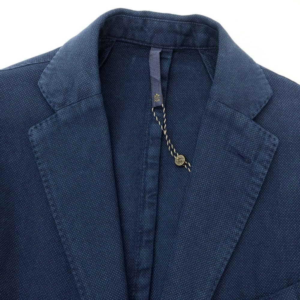 [New] Montedoro Cotton Linen Casual Jacket Washed Navy [44] [Condition Rank N] [Men&