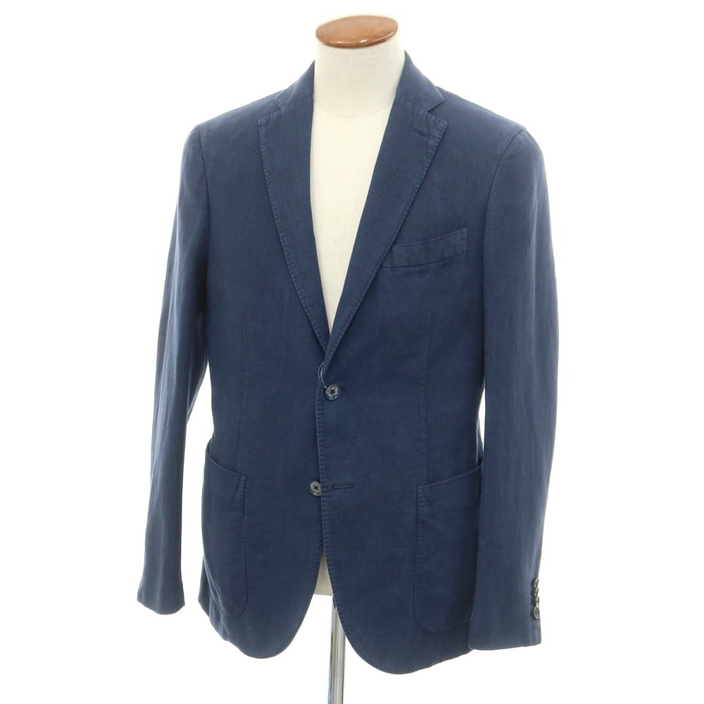 [New] Montedoro Cotton Linen Casual Jacket Washed Navy [48] [Condition Rank N] [Men&