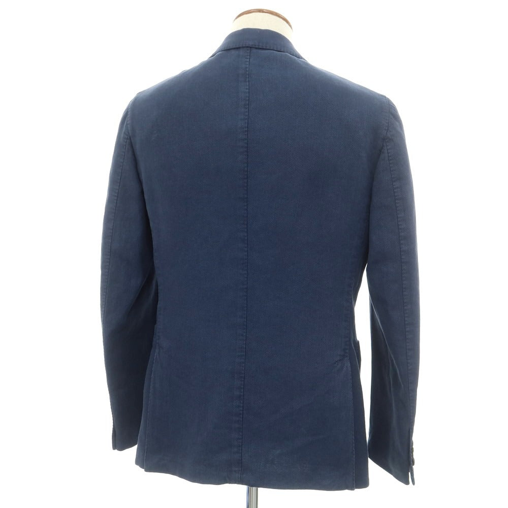 [New] Montedoro Cotton Linen Casual Jacket Washed Navy [48] [Condition Rank N] [Men&