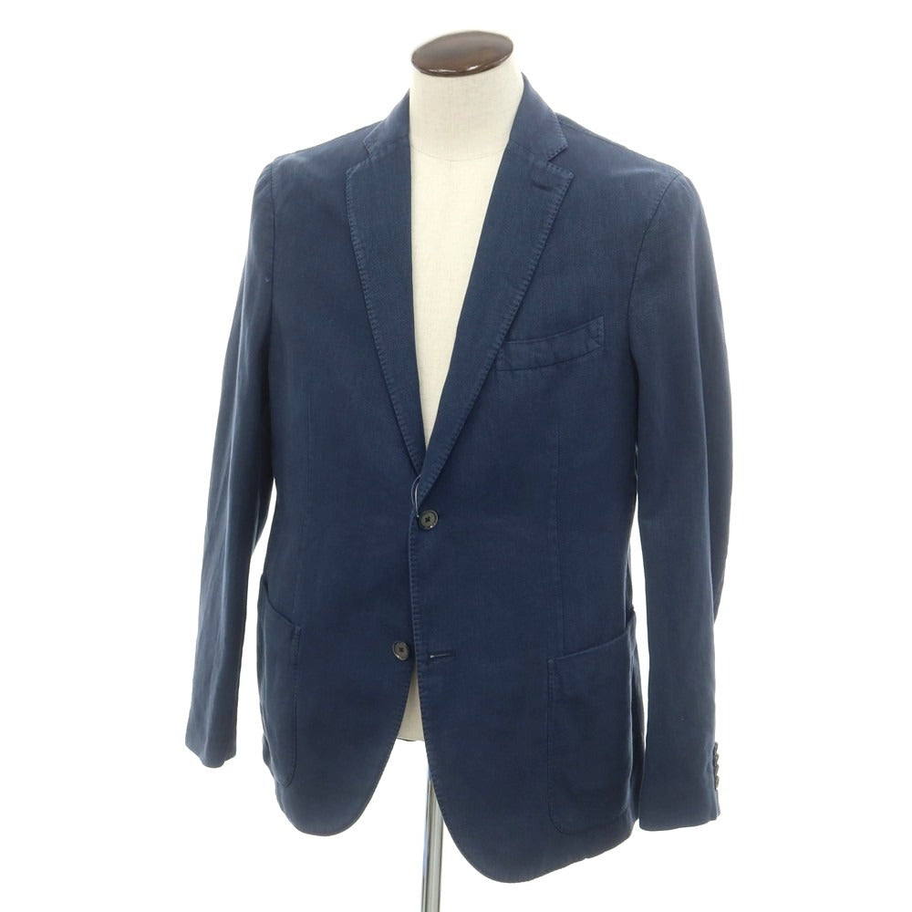 [New] Montedoro Cotton Linen Casual Jacket Washed Navy [54] [Condition Rank N] [Men&
