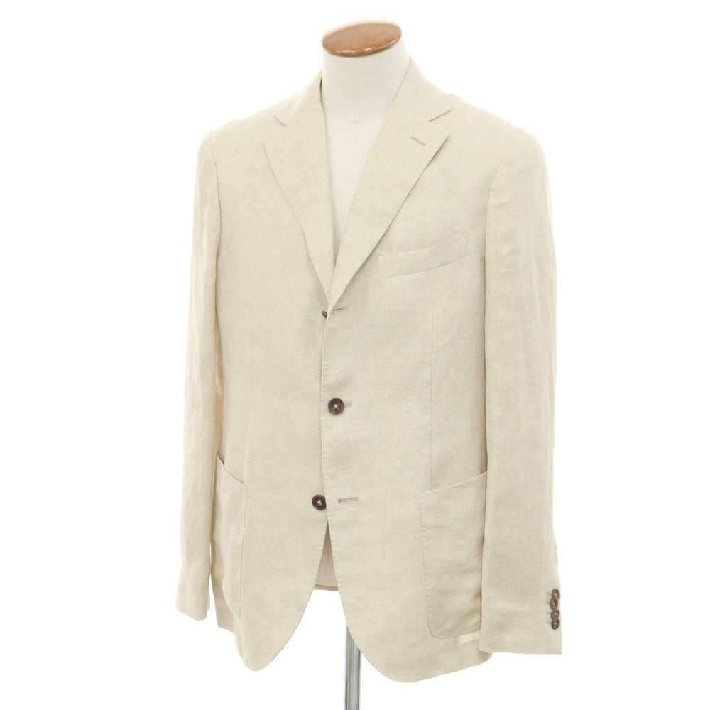 [New] Montedoro Linen Casual Jacket Beige [48] [Condition Rank N] [Men&