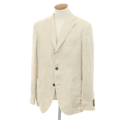 [New] Montedoro Linen Casual Jacket Beige [48] [Condition Rank N] [Men&