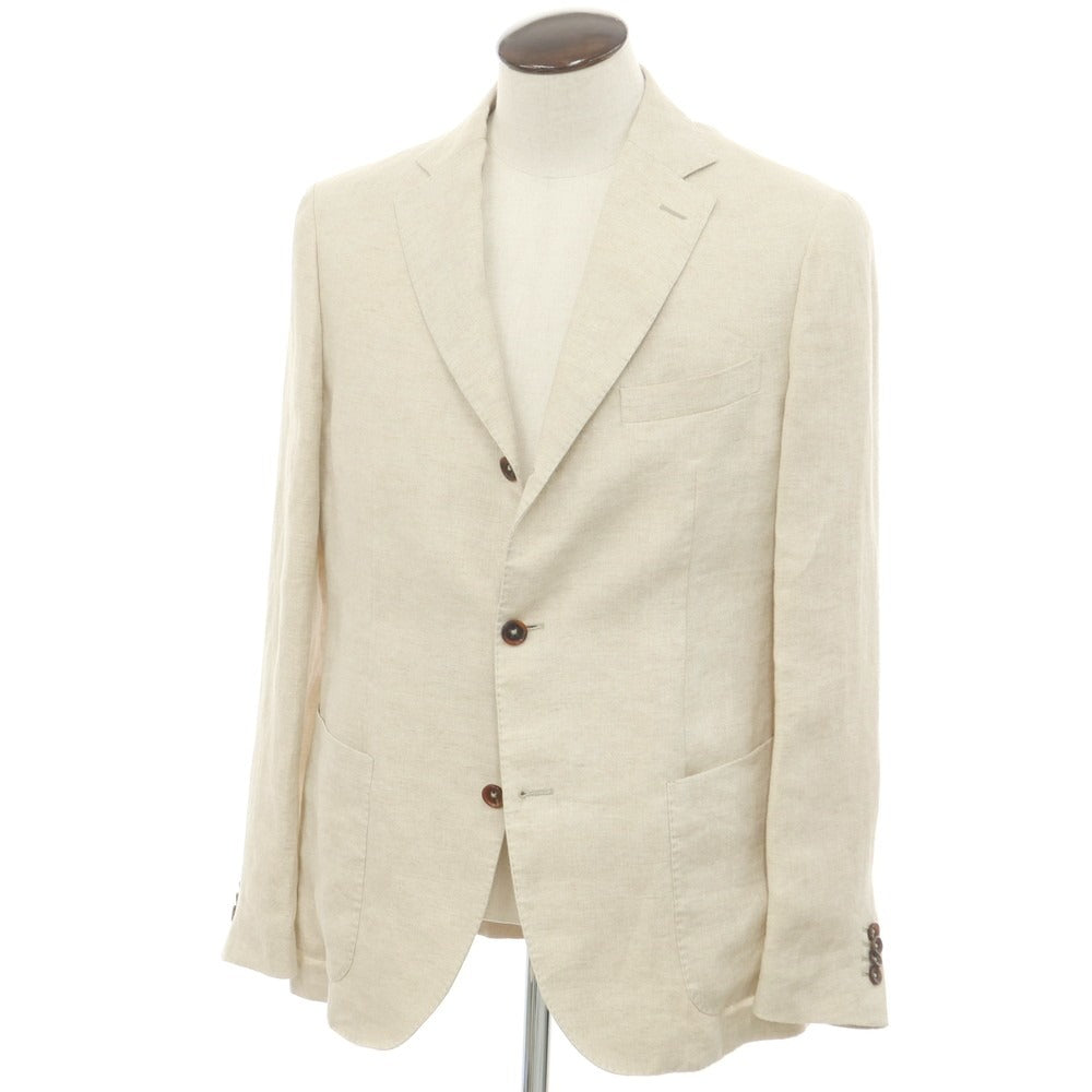 [New] Montedoro Linen Casual Jacket Beige [50] [Condition Rank N] [Men&