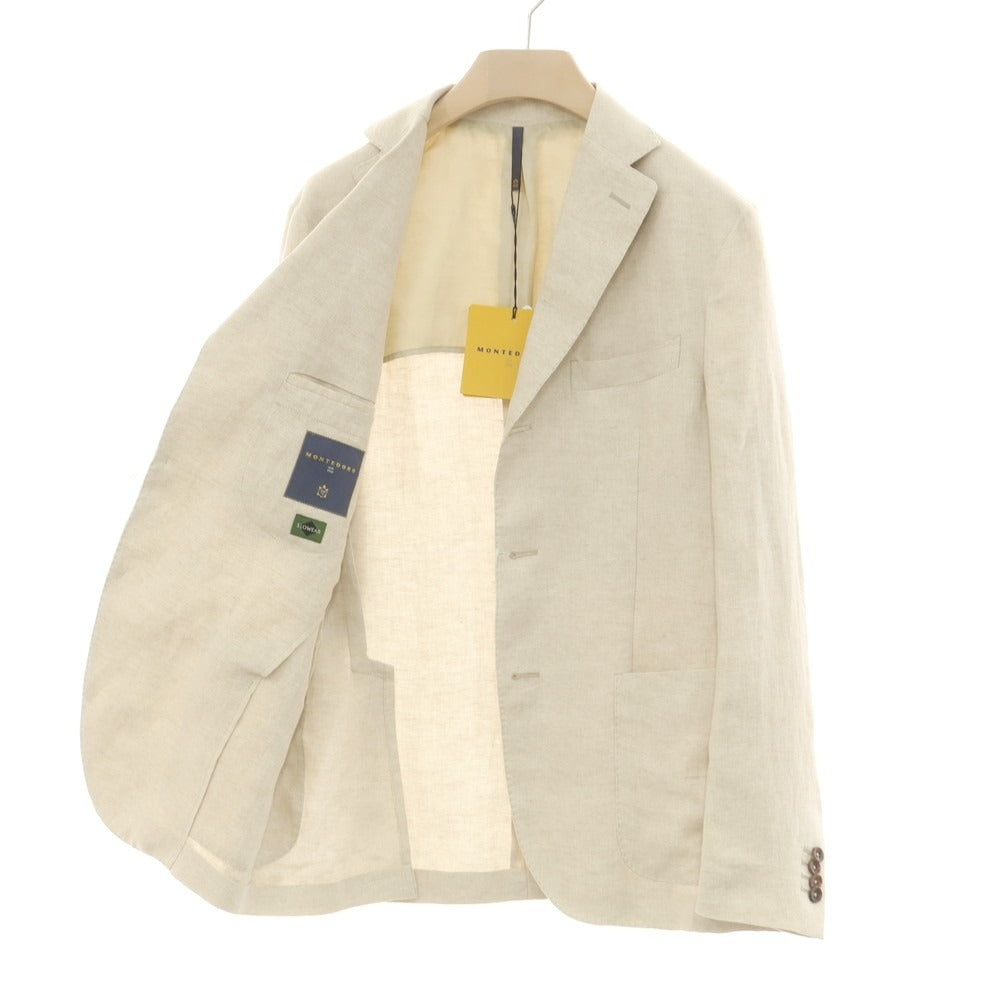 [New] Montedoro Linen Casual Jacket Beige [50] [Condition Rank N] [Men&