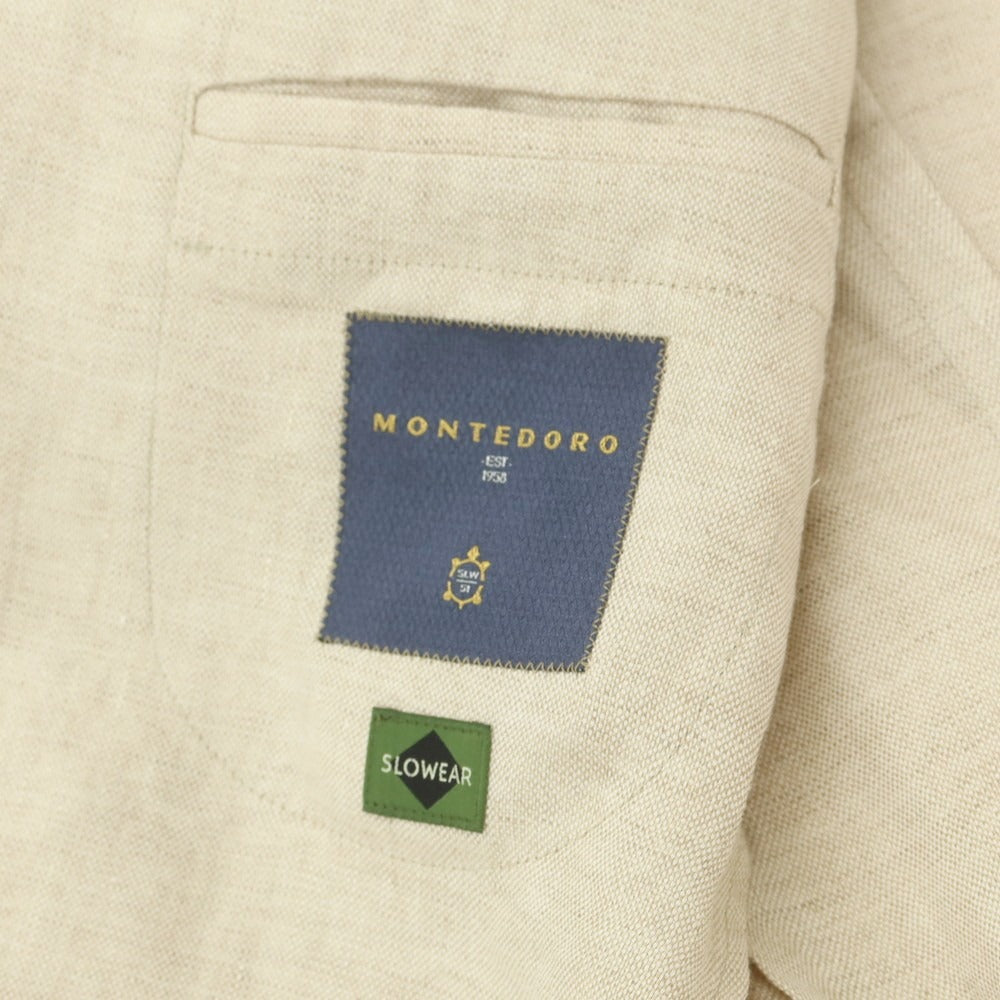 [New] Montedoro Linen Casual Jacket Beige [50] [Condition Rank N] [Men&