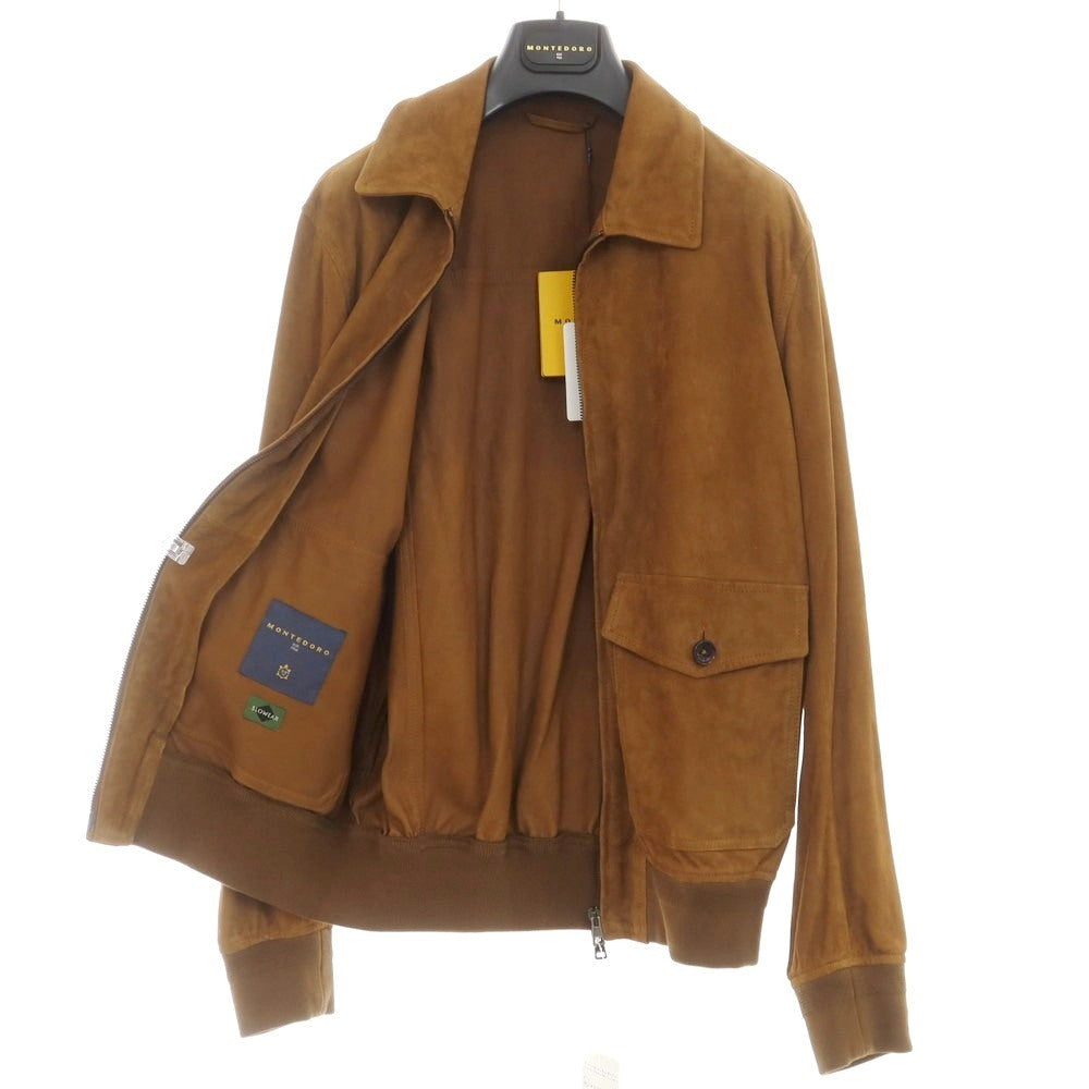 [New Outlet] Montedoro Sheepsuede Leather Drizzler Jacket Light Brown [M] [Condition Rank N-] [Men&