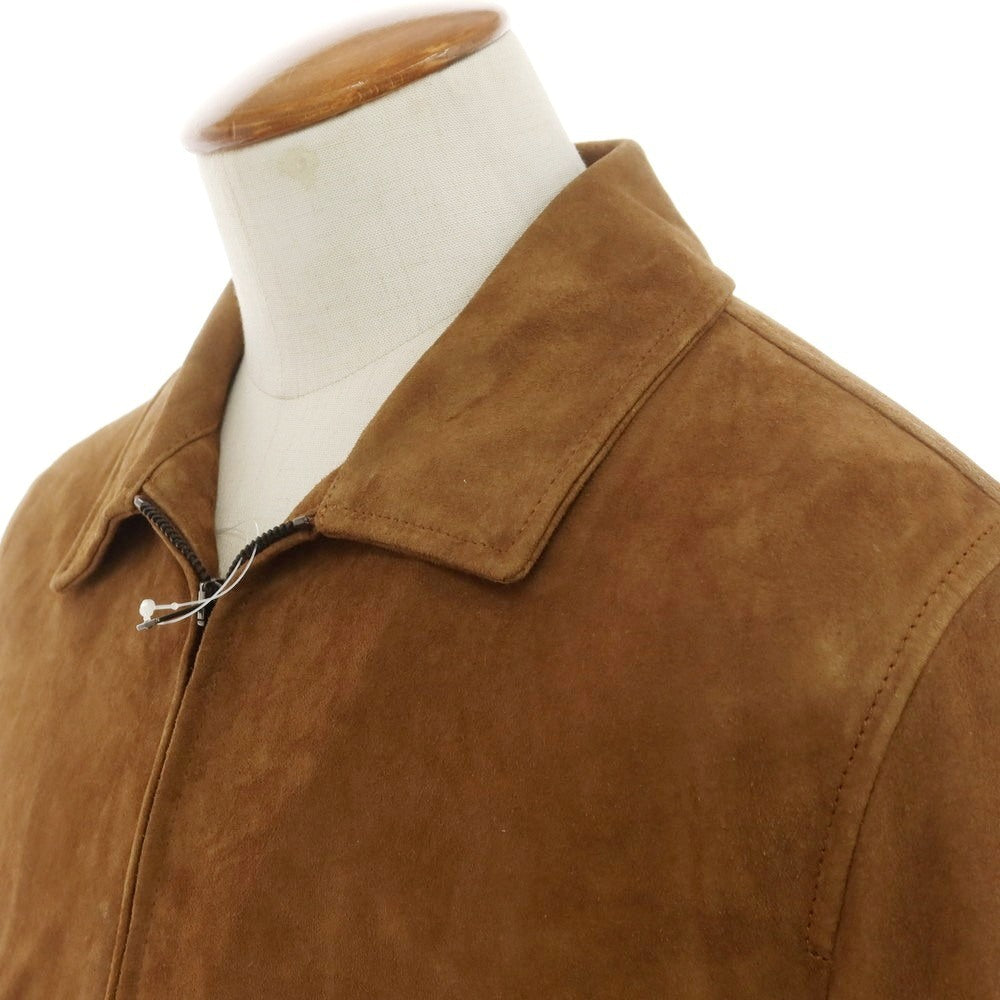 [New Outlet] Montedoro Sheepsuede Leather Drizzler Jacket Light Brown [L] [Condition Rank N-] [Men&