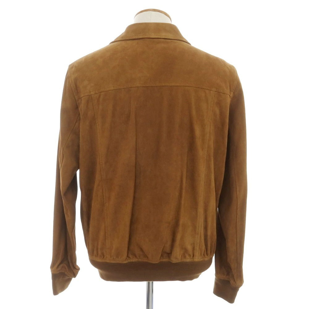 [New Outlet] Montedoro Sheepsuede Leather Drizzler Jacket Light Brown [L] [Condition Rank N-] [Men&