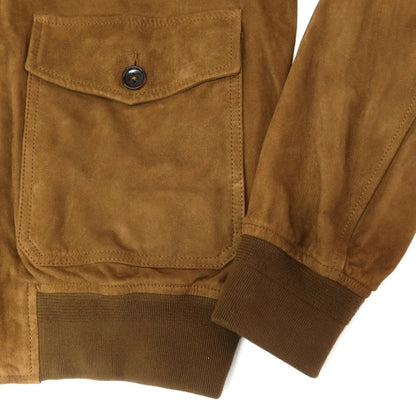 [New Outlet] Montedoro Sheepsuede Leather Drizzler Jacket Light Brown [L] [Condition Rank N-] [Men&