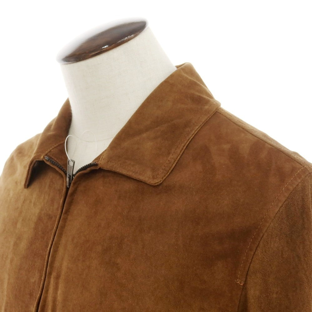 [New Outlet] Montedoro Sheepsuede Leather Drizzler Jacket Light Brown [XL] [Condition Rank N-] [Men&