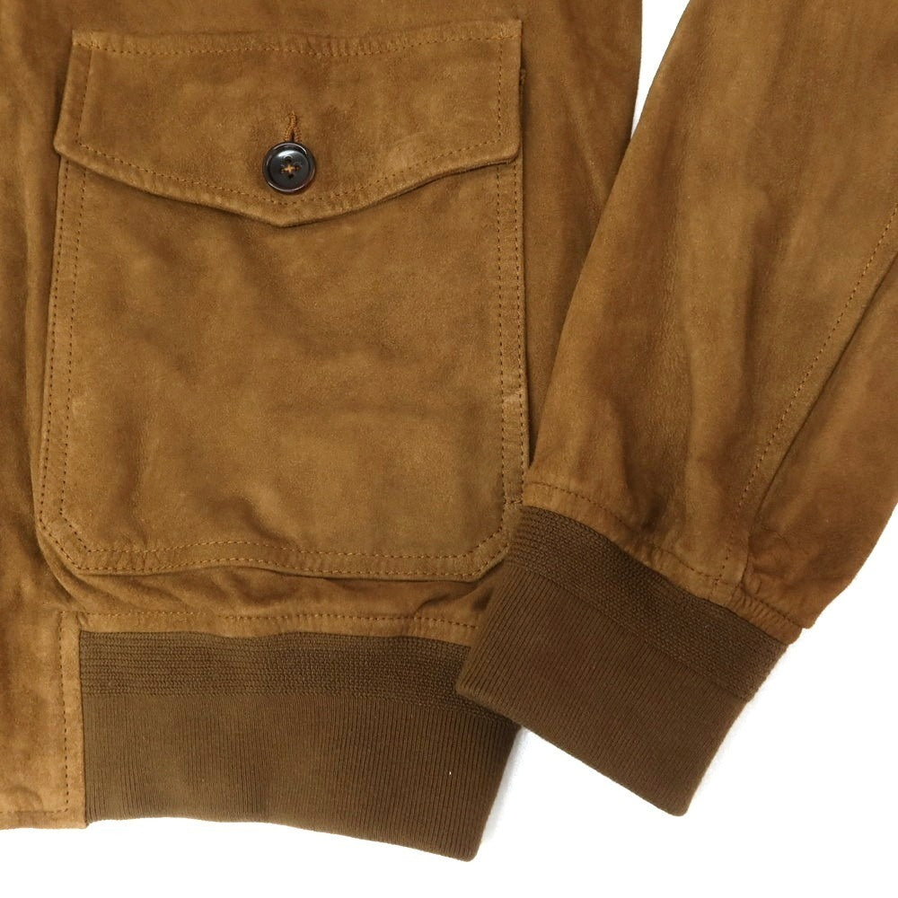 [New Outlet] Montedoro Sheepsuede Leather Drizzler Jacket Light Brown [XL] [Condition Rank N-] [Men&