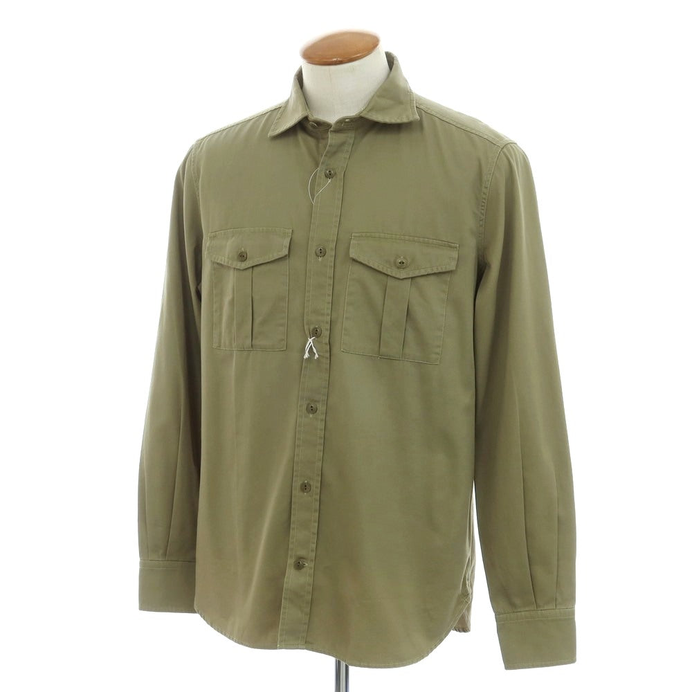[New] Glanshirt Cotton Work Shirt Olive [39] [Condition Rank N] [Men&