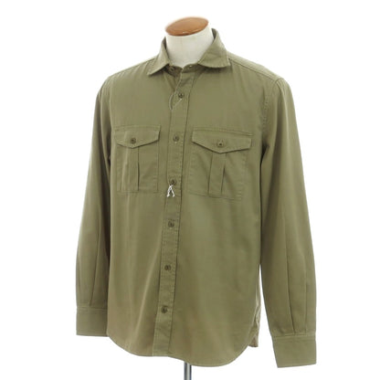 [New] Glanshirt Cotton Work Shirt Olive [39] [Condition Rank N] [Men&