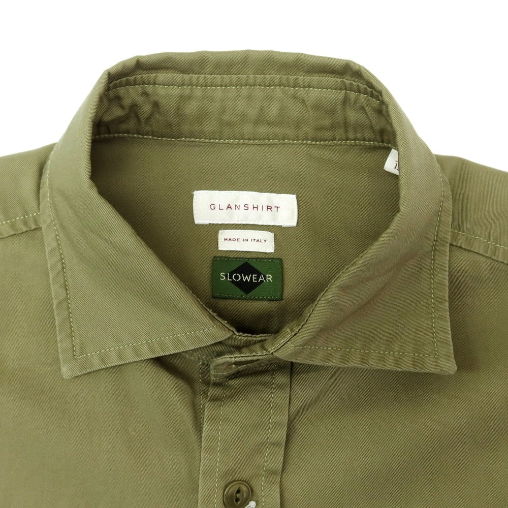 [New] Glanshirt Cotton Work Shirt Olive [39] [Condition Rank N] [Men&