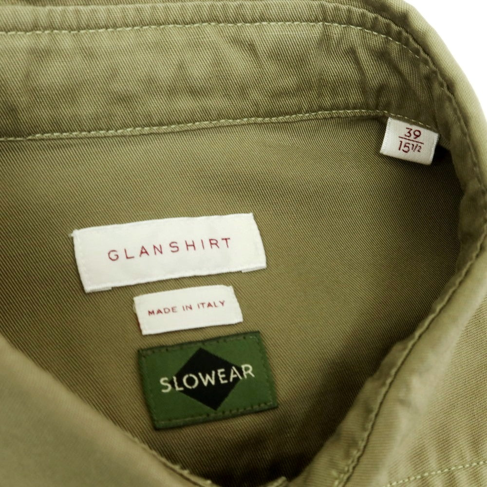 [New] Glanshirt Cotton Work Shirt Olive [39] [Condition Rank N] [Men&