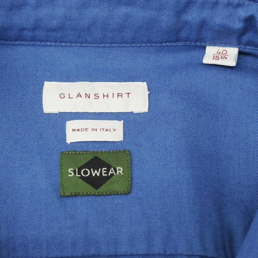 【新品】グランシャツ Glanshirt コットン ワークシャツ ブルー【 40 】【 状態ランクN 】【 メンズ 】[EPD]