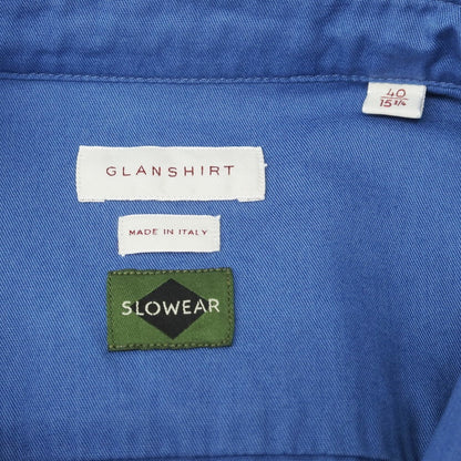 【新品】グランシャツ Glanshirt コットン ワークシャツ ブルー【 40 】【 状態ランクN 】【 メンズ 】