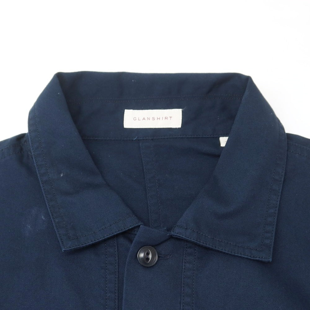 [New Outlet] Glanshirt Cotton Casual Shirt Navy [41] [Condition Rank N-] [Men&