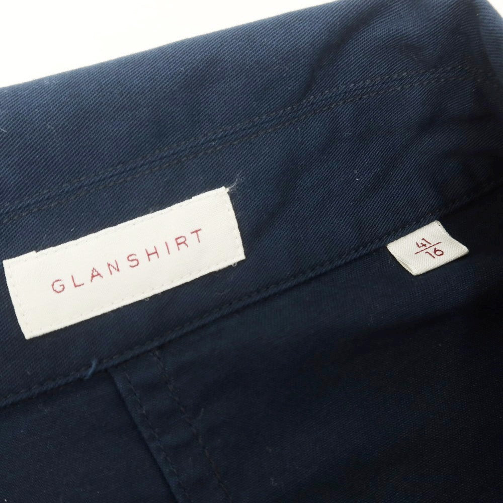 [New Outlet] Glanshirt Cotton Casual Shirt Navy [41] [Condition Rank N-] [Men&
