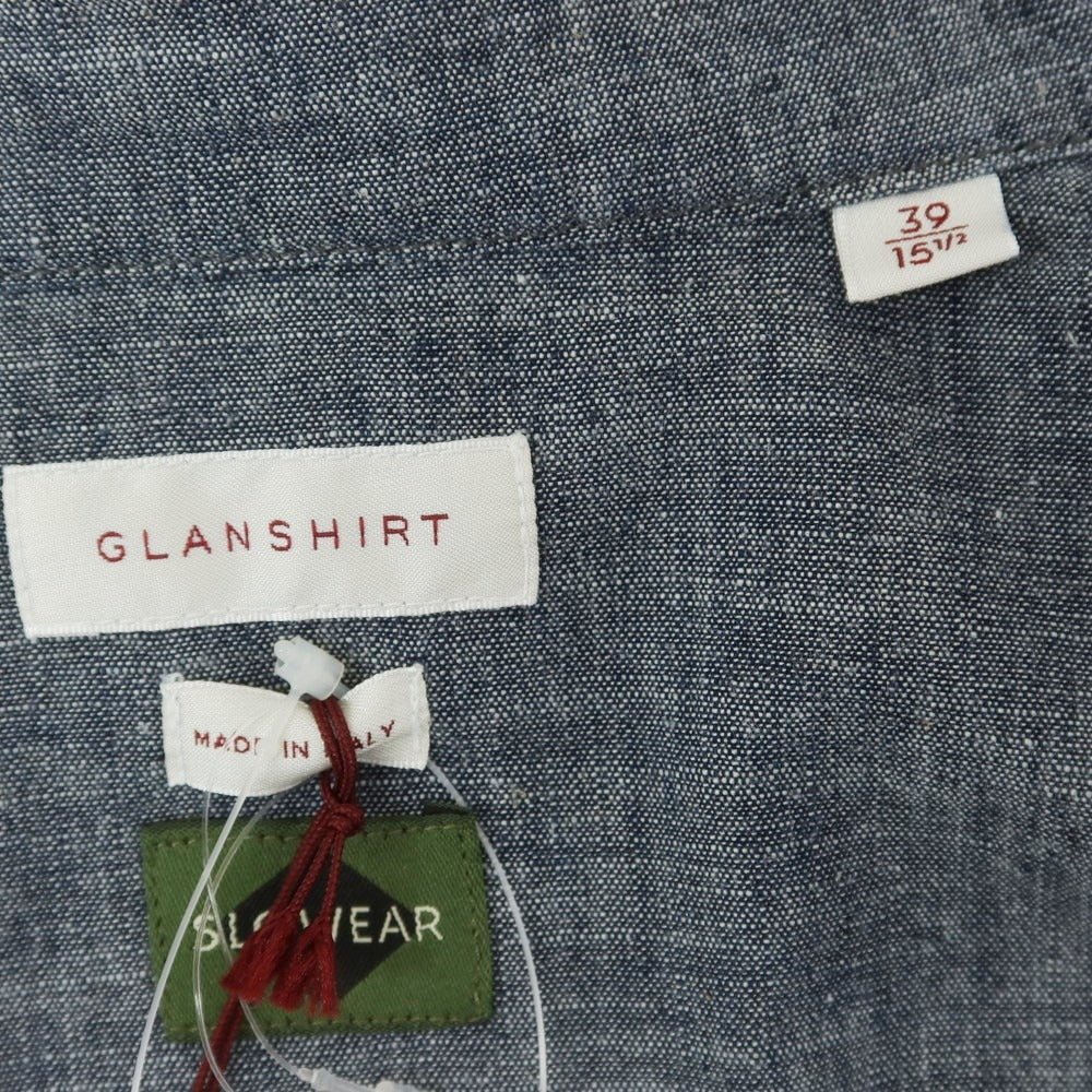 [New Outlet] Glanshirt Cotton Western Shirt Navy [39] [Condition Rank N-] [Men&