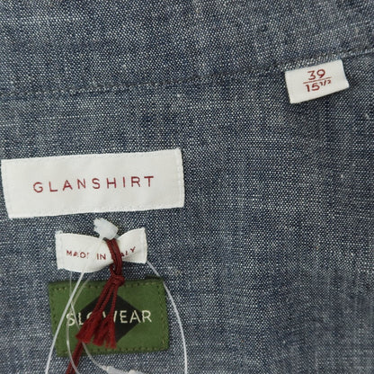[New Outlet] Glanshirt Cotton Western Shirt Navy [39] [Condition Rank N-] [Men&
